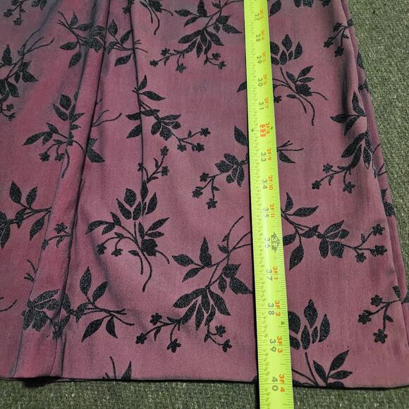 VTG 1990s Jonathan Martin Shift Dress Floral Velvet Grunge Goth Whimsigoth - Picture 7 of 7